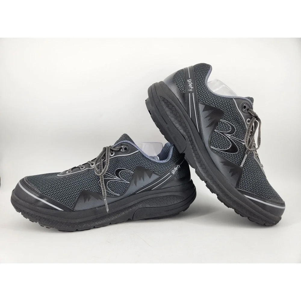 Gravity Defyer g-defy Mighty Walk Ion Walking Shoes Mens 13 Black Grey TB9024MBL
